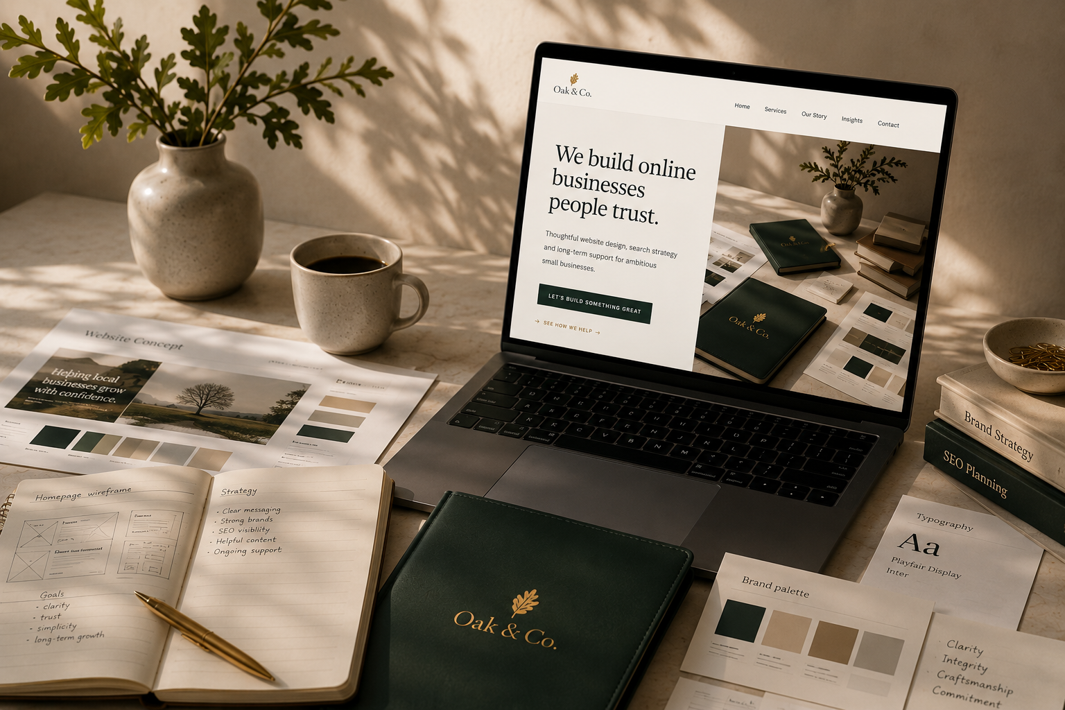 Oak & Co. planning a thoughtful website